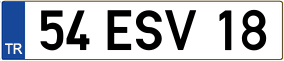 Trailer License Plate